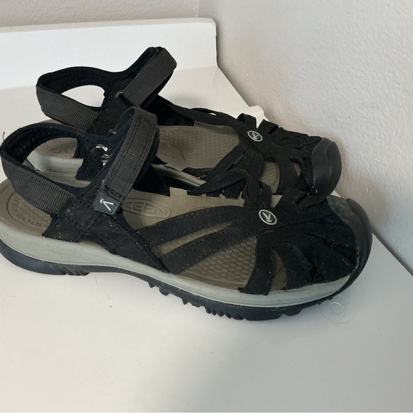 Keen Rose Slingback Closed Toe Sandals Shoes Black Women's Size 10 - Picture 2 of 5